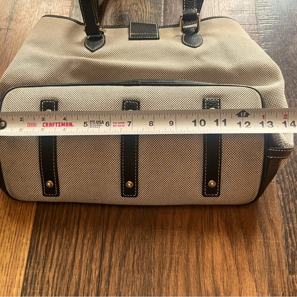 Dooney & Bourke Shoulder Tote Bag Canvas & Leather and id holder - Picture 7 of 11